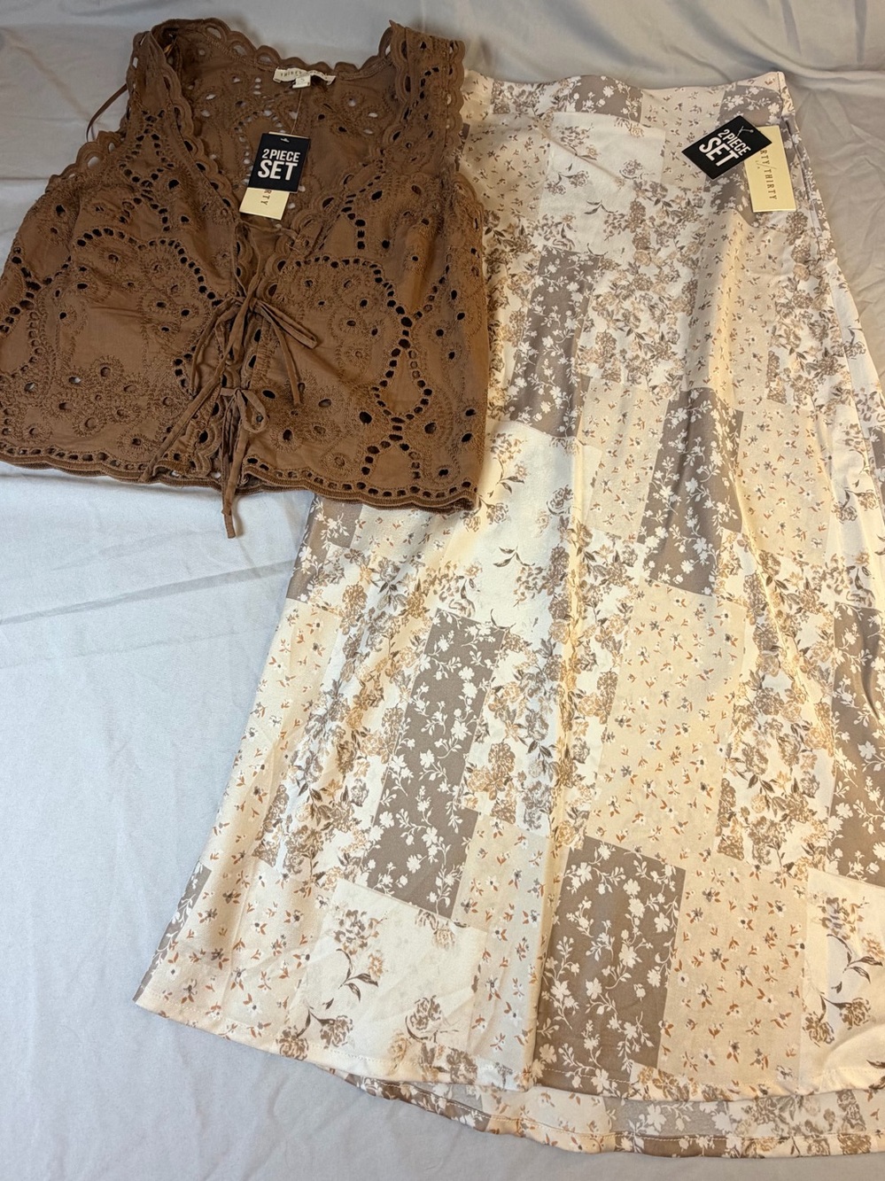 New With Tags 2-Piece Boho Floral Skirt Set Size S